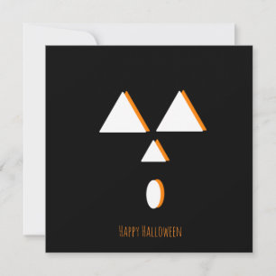 Agradecimiento Tarjeta de Feliz Halloween Diversión con Cara de