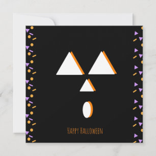 Agradecimiento Tarjeta de Feliz Halloween Diversión con Cara de