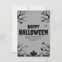 Tarjeta de Feliz Halloween Espeluznante | Hallowee