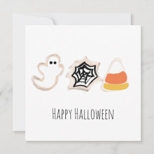 Agradecimiento Tarjeta de Feliz Halloween Golosinas de Galletas