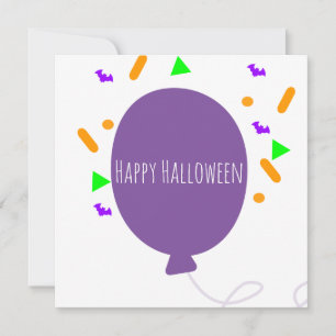 Agradecimiento Tarjeta de Feliz Halloween Purpurina de Globo