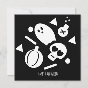 Agradecimiento Tarjeta de Feliz Halloween   Purpurina Espeluznant