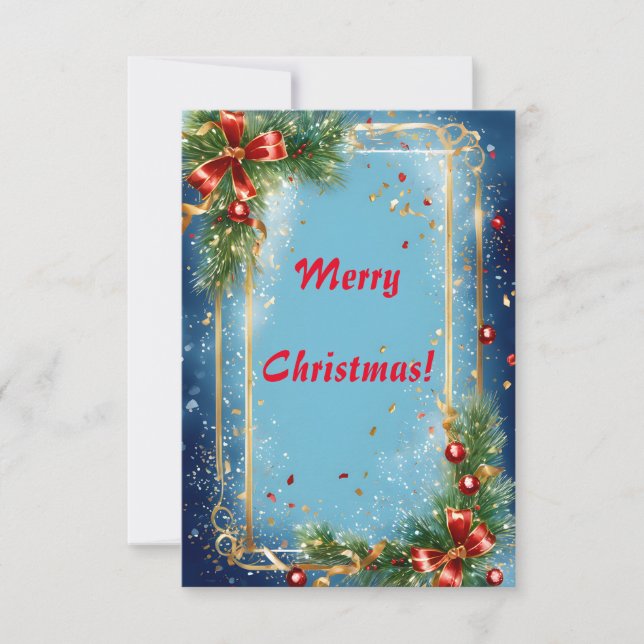 Agradecimiento Tarjeta de Feliz Navidad (Anverso)