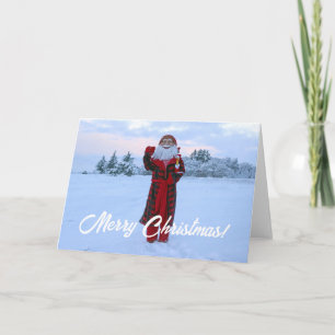 Agradecimiento Tarjeta de Feliz Navidad de Santa y Pollo!