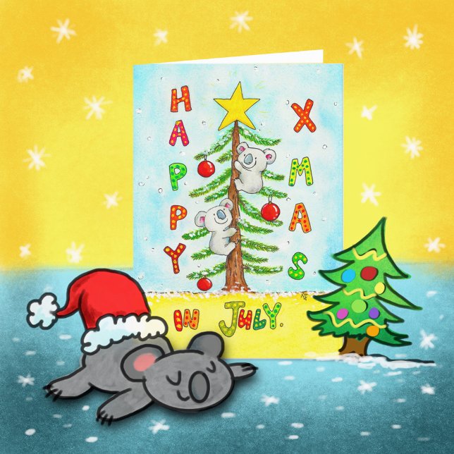 Agradecimiento Tarjeta de Feliz Navidad en Julio (Subido por el creador)