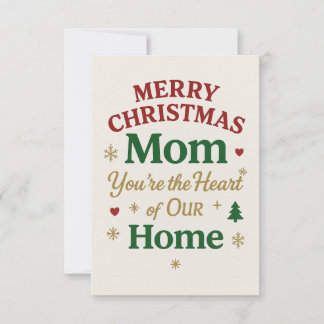 Agradecimiento Tarjeta de Feliz Navidad Mamá