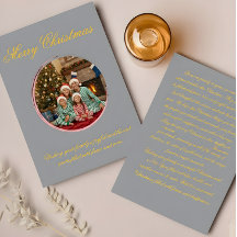Tarjeta de Feliz Navidad Multicolor con Mensaje Fa