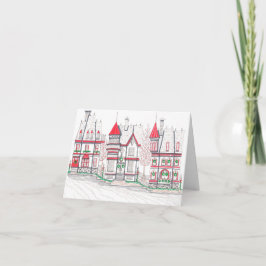 Agradecimiento Tarjeta de Feliz Navidad Victoriana
