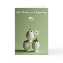Tarjeta de Feliz Pascua Suave Primavera Minimalist