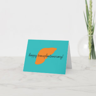 Agradecimiento Tarjeta de Feliz Transplantaversario de Hígado