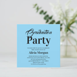 Agradecimiento Tarjeta de fiesta de graduación moderna simple en 