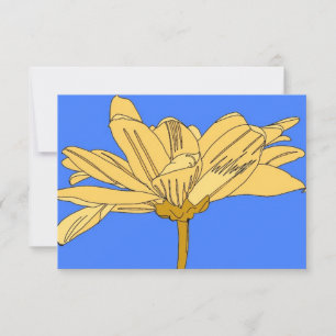 Agradecimiento Tarjeta de flor amarilla