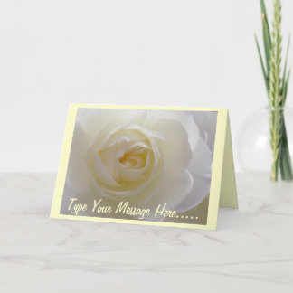 Agradecimiento Tarjeta de flor blanca Rosa Tarjeta de saludo de f