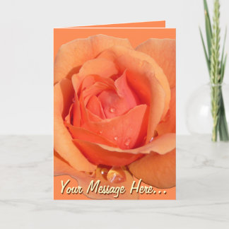 Agradecimiento Tarjeta de Flor Personalizada Rosa Rosa naranja