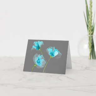 Agradecimiento Tarjeta de flores azules