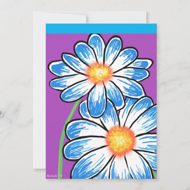 Agradecimiento Tarjeta de flores cortas (Anverso)