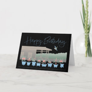 Agradecimiento Tarjeta de flores de cumpleaños Mah Jongg