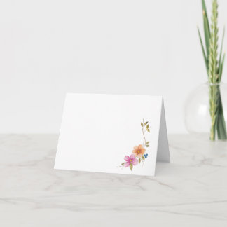 Agradecimiento Tarjeta de flores de la pradera matutina