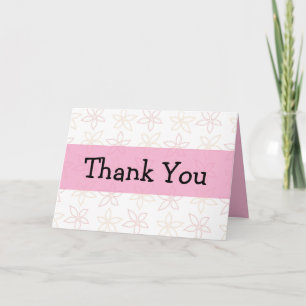 Agradecimiento Tarjeta de Flores Dibujadas: Gracias personalizabl