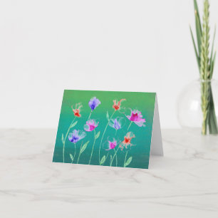 Agradecimiento Tarjeta de flores tenues