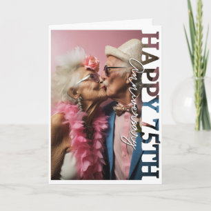 Agradecimiento Tarjeta de foto de aniversario de bodas número 75 
