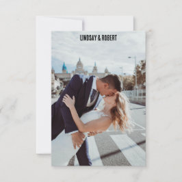 Agradecimiento tarjeta de foto de boda