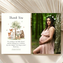Tarjeta de Foto de Cumpleaños de Animales del Bosq