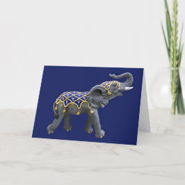 Agradecimiento Tarjeta de foto de elefante animal de carrusel