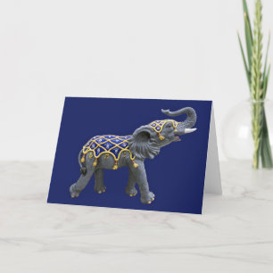 Agradecimiento Tarjeta de foto de elefante animal de carrusel