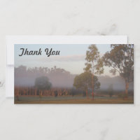 Tarjeta de foto de Gracias - Kangaroos en la niebl