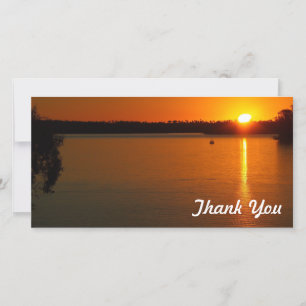 Agradecimiento Tarjeta de foto de Gracias - Puesta de sol en el l