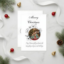 Tarjeta de Foto de Navidad Familiar