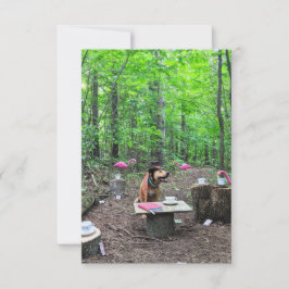 Agradecimiento Tarjeta de Foto de Perro Divertido con Sombrerero 