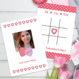Agradecimiento Tarjeta de Foto de San Valentín de Tic Tac Toe par