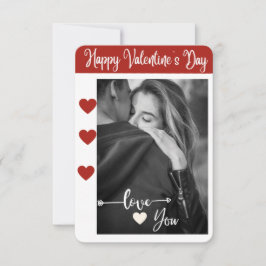 Agradecimiento tarjeta de foto del día de San Valentín te amo
