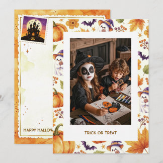 Agradecimiento Tarjeta de Foto Personalizada de Halloween Fantasm