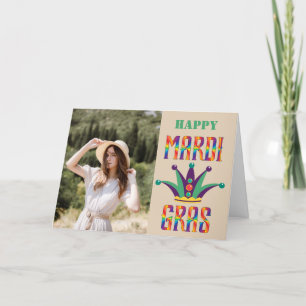 Agradecimiento Tarjeta de foto personalizada de Mardi Gras