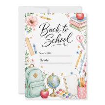 Tarjeta de Foto Personalizada de Regreso a la Escu