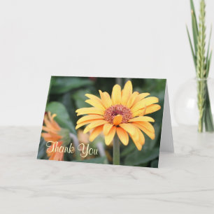 Agradecimiento Tarjeta de Fotografía de Flor de Primavera Amarill