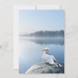 Agradecimiento Tarjeta de fotografía de gaviota, regalo de natura
