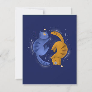 Agradecimiento Tarjeta de Gatos Celestiales