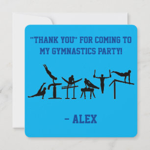AGRADECIMIENTO TARJETA DE GIMNASIA PERSONALIZADA "GRACIAS" PARA N