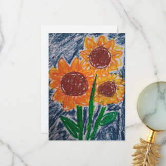 Agradecimiento Tarjeta de girasol