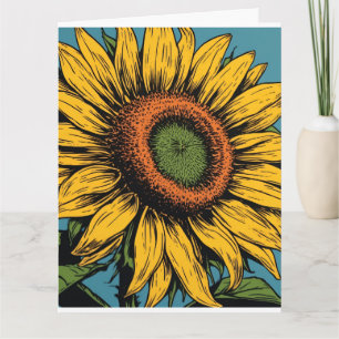 AGRADECIMIENTO TARJETA DE GIRASOL EN CELEBRACIÓN DE UNA VIDA HERM