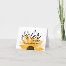 Tarjeta de girasol personalizada para mi hermana