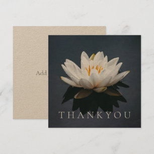 AGRADECIMIENTO TARJETA DE GRACIAS PLANA : LOTUS ROSA