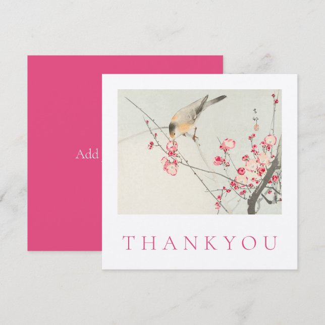 AGRADECIMIENTO TARJETA DE GRACIAS PLANA: OHARA KOSON (Anverso / Reverso)