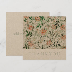 AGRADECIMIENTO TARJETA DE GRACIAS PLANA: WILLIAM MORRIS : JASMINE