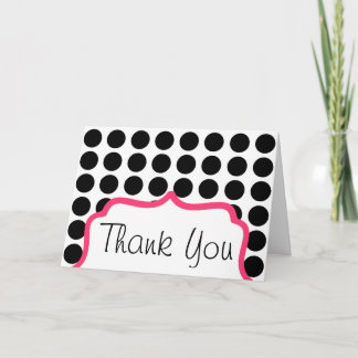 Agradecimiento Tarjeta De Gracias - Punto De Polka Y Rosa