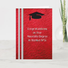 Agradecimiento Tarjeta de grado asociado en artes aplicadas